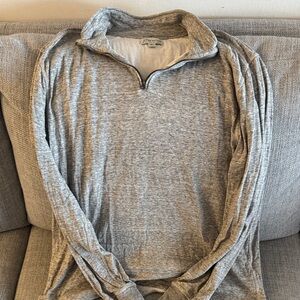 J. Crew Double-knit half-zip pullover